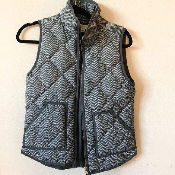 J. Crew Factory Jackets & Blazers - J Crew Herringbone Excursion Down Puffer Vest - XS